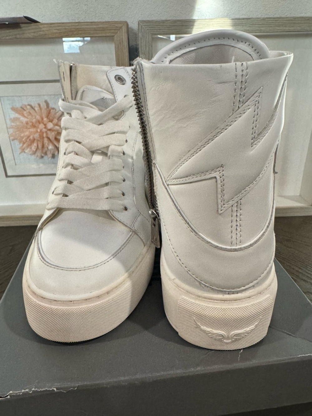 Zadig & Voltaire Women’s High Flash High Top Platform Sneakers. New. Sz 38 - Picture 3 of 14